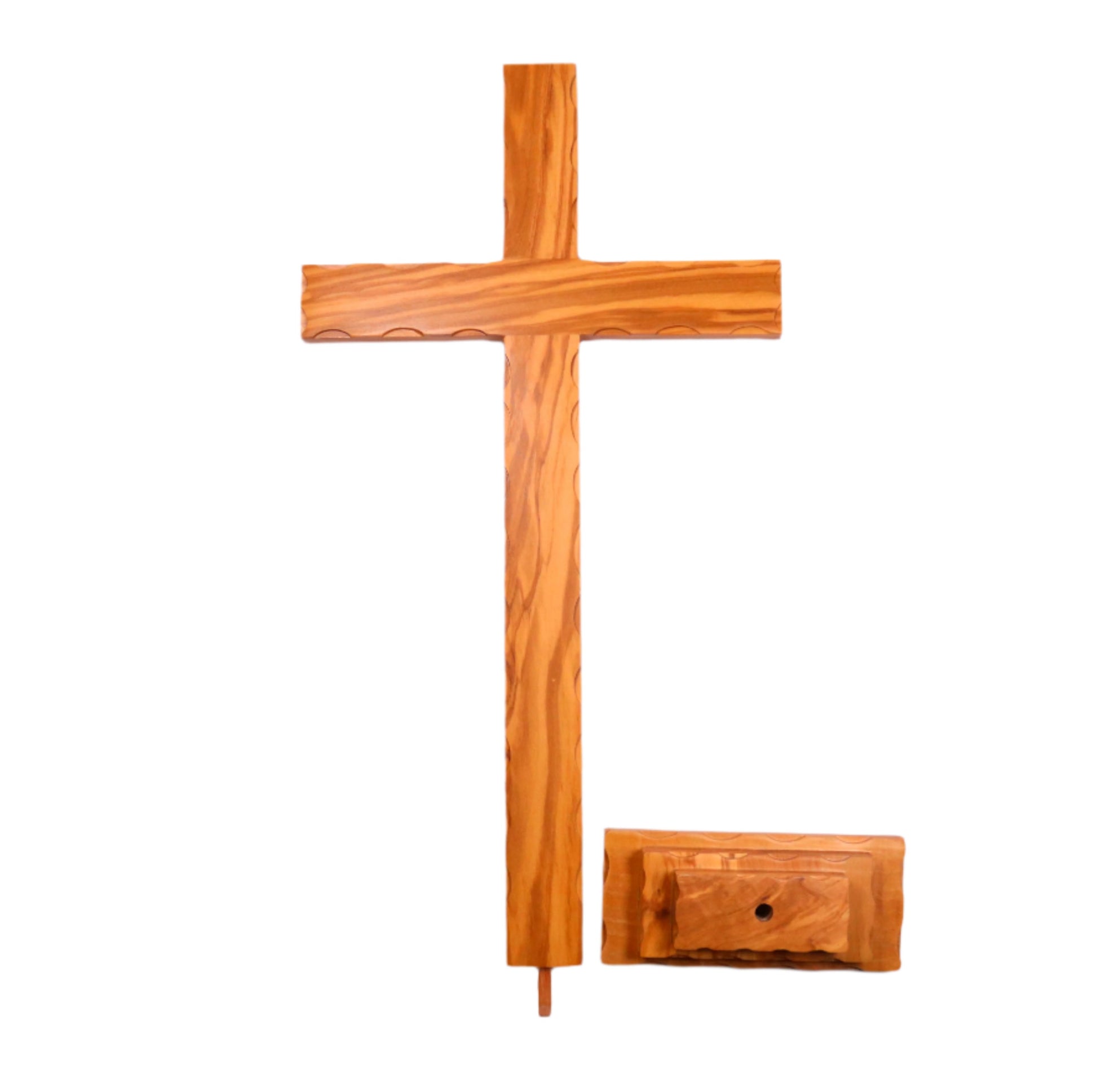 Altar Olive Wood Cross With Stand