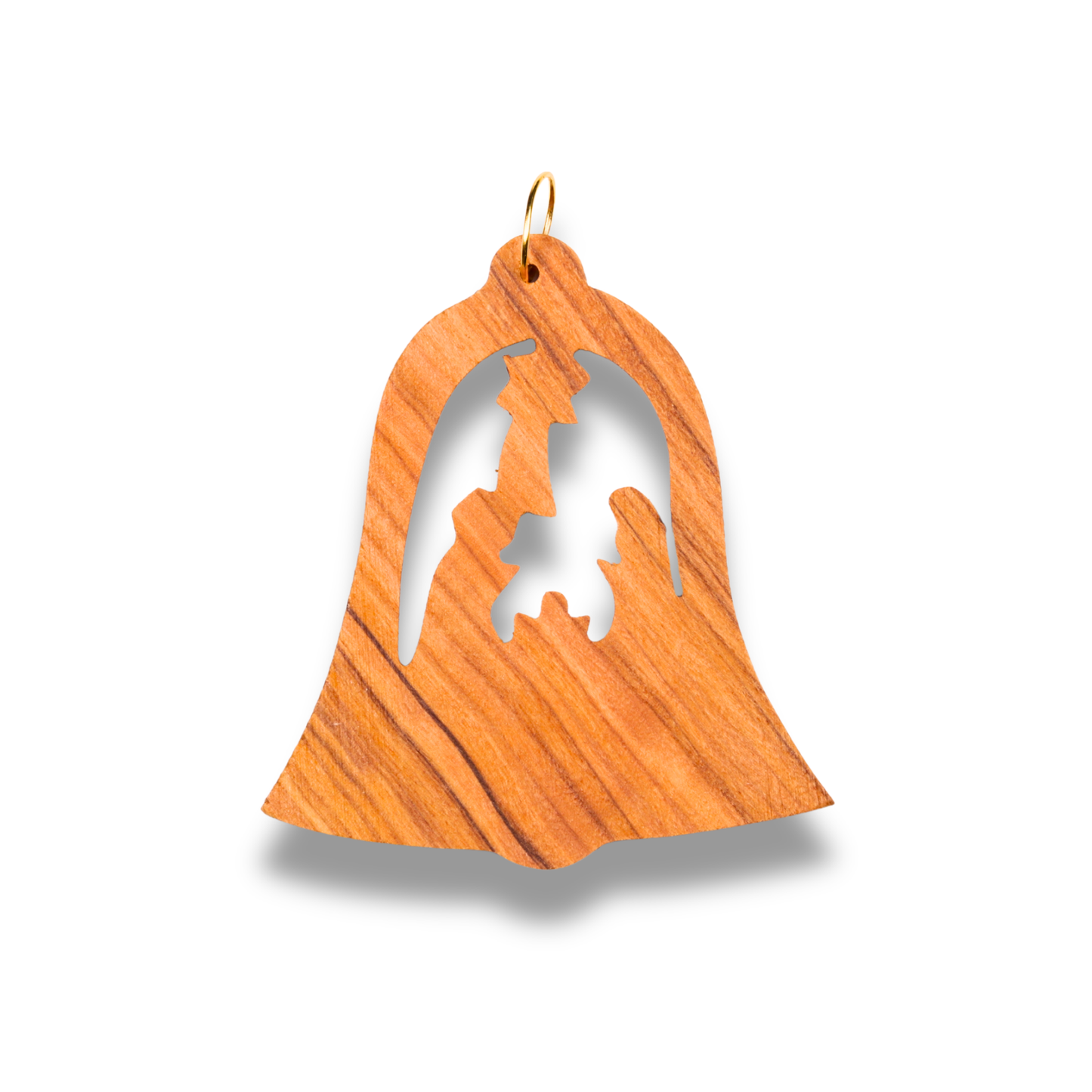 Bell Olive Wood Ornament