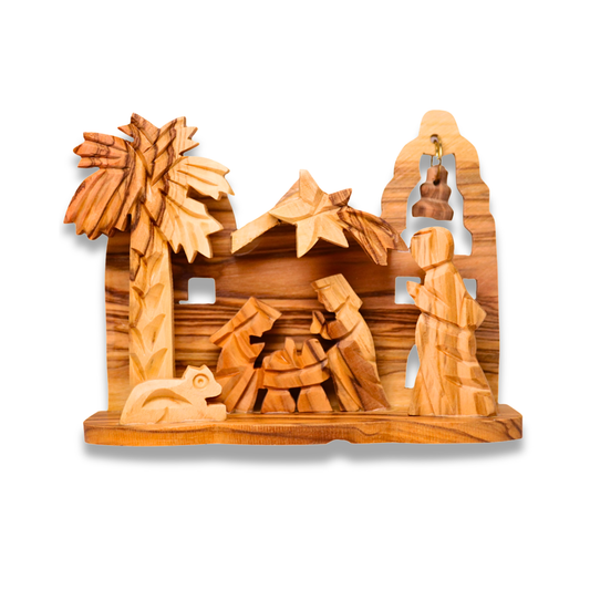Bethlehem Olive Wood Nativity Crib