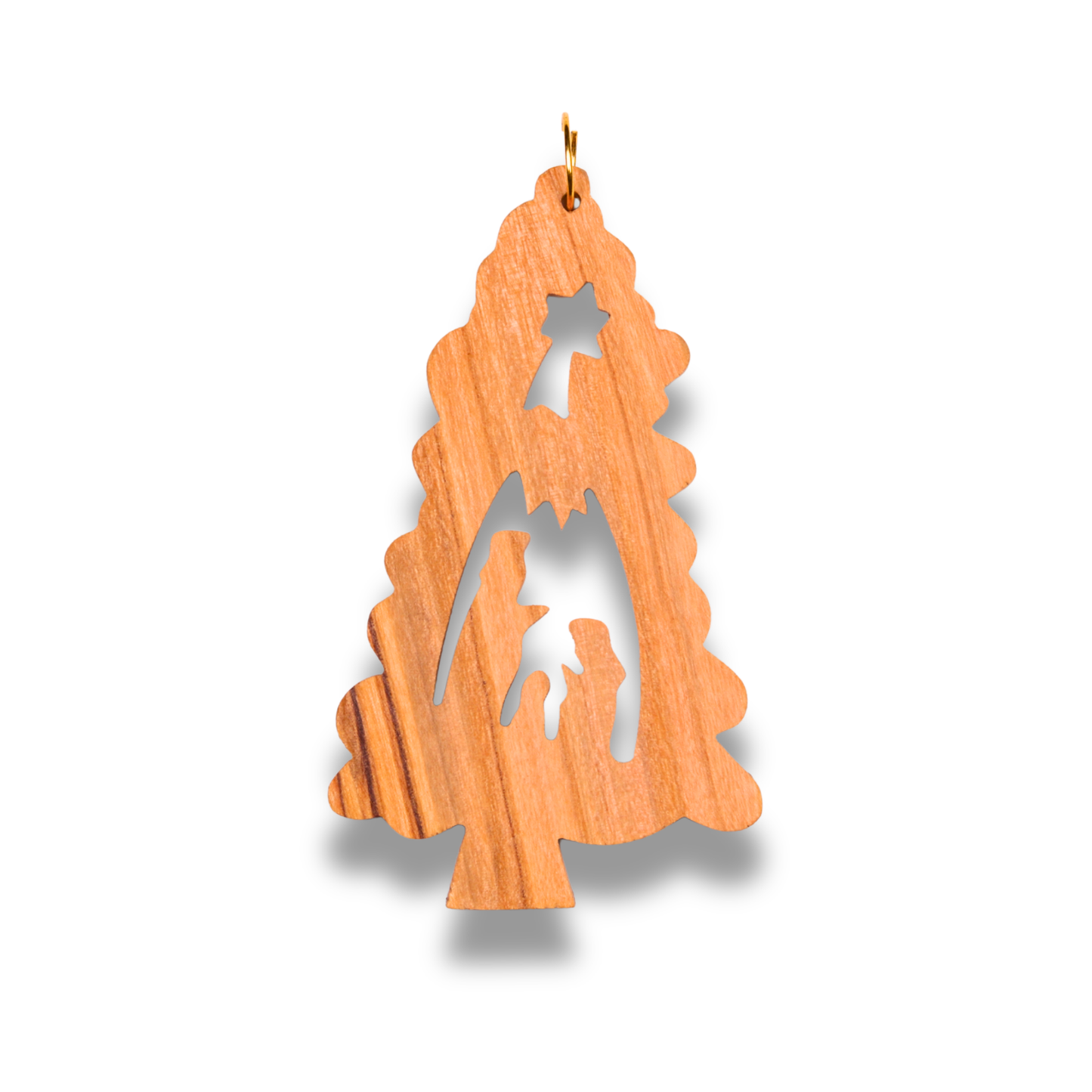 Christmas Tree Olive Wood Ornament