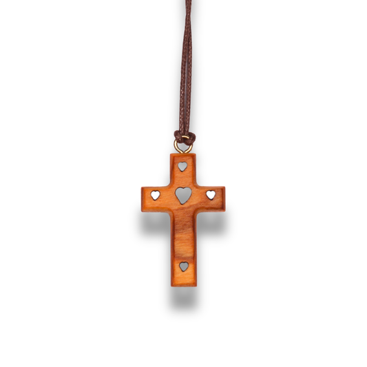 Devotion Olive Wood Cross Necklace