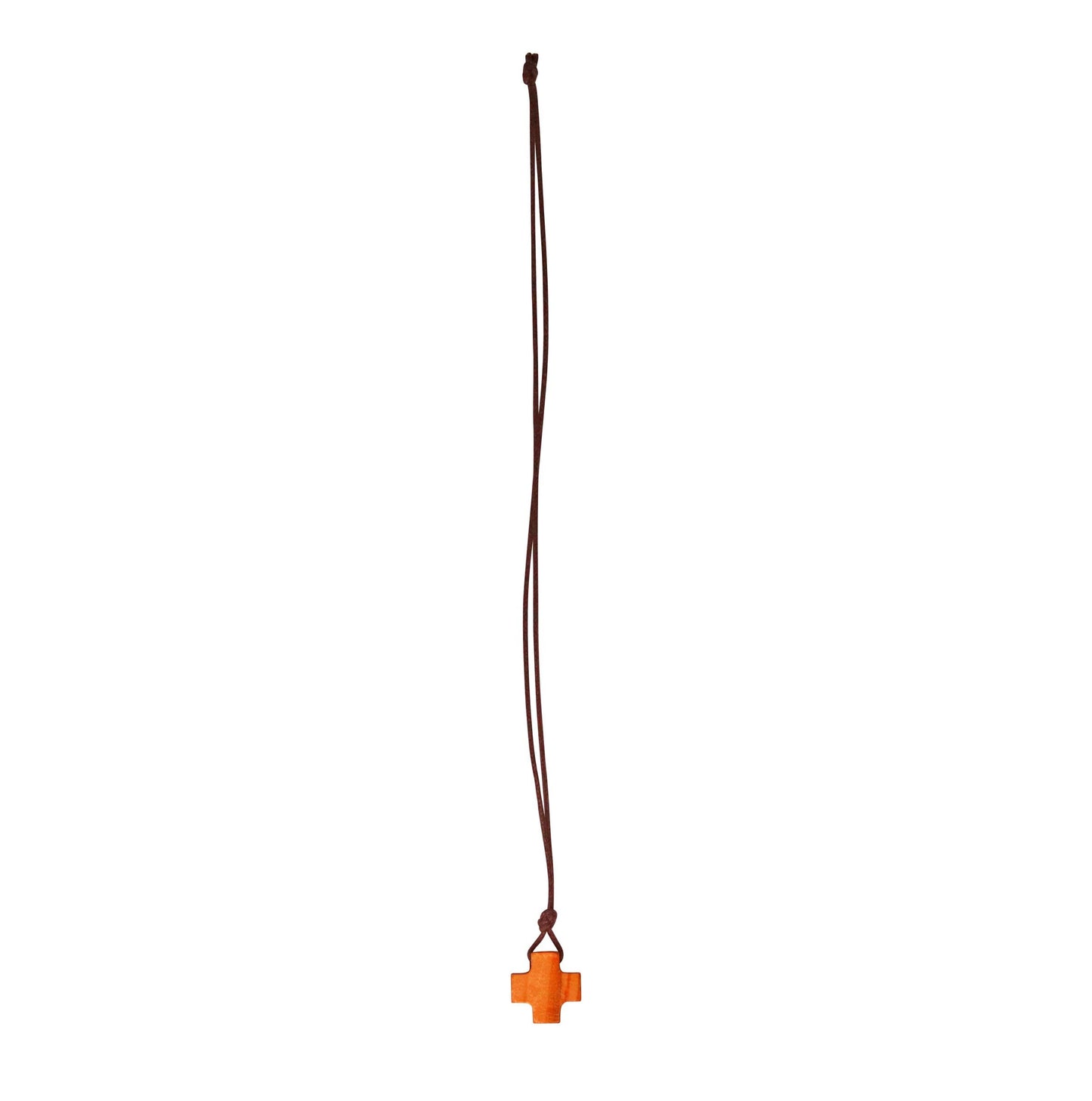 Equilibrium Olive Wood Greek Cross Necklace With Cord