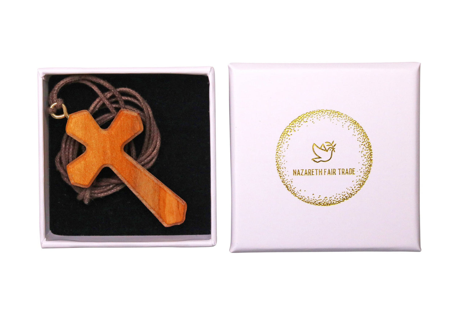 Holy Essence Olive Wood Necklace In Gift Box