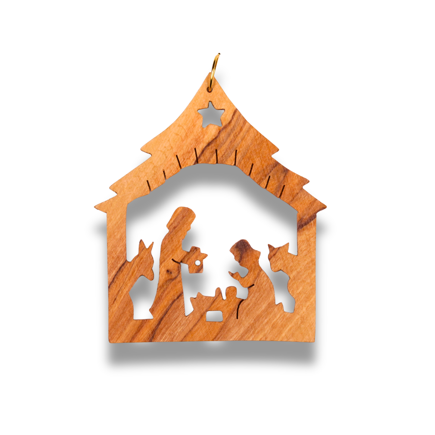 Holy Family Olive Wood Ornament