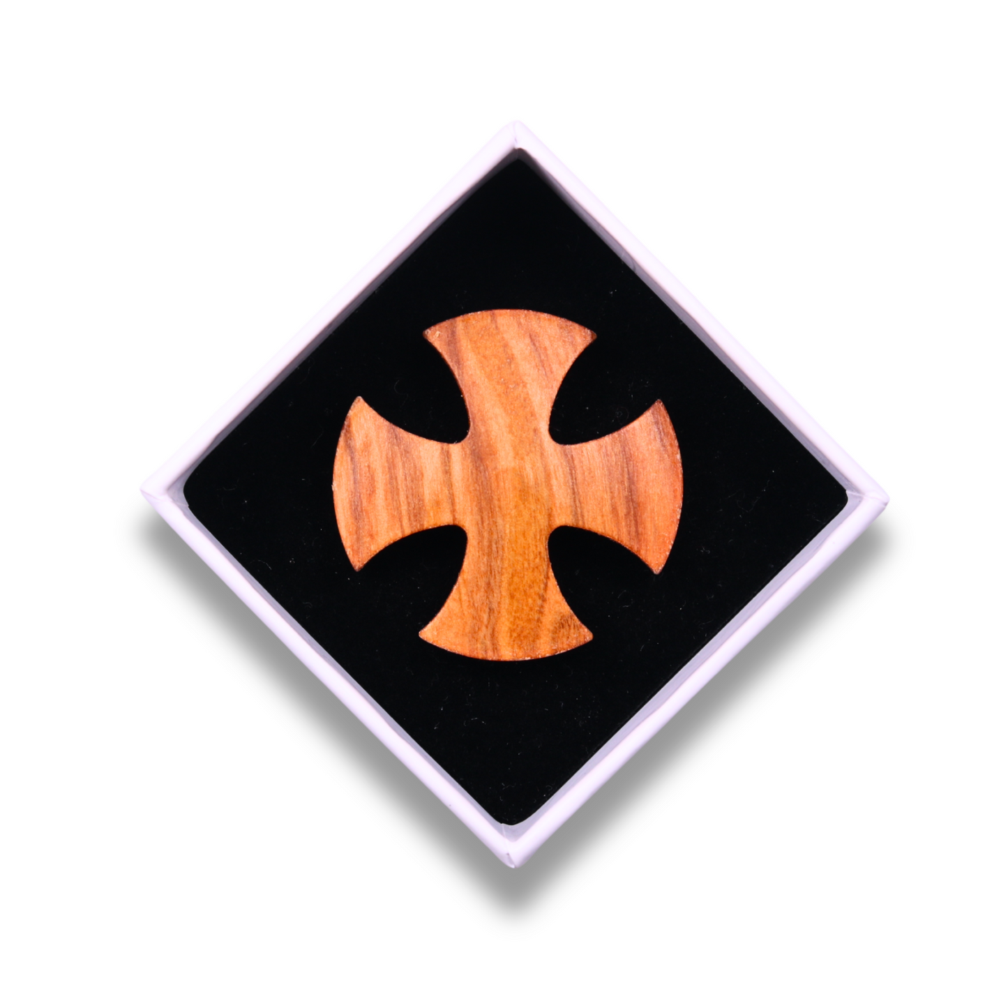 Holy Land Templar Olive Wood Cross Magnet In Gift Box