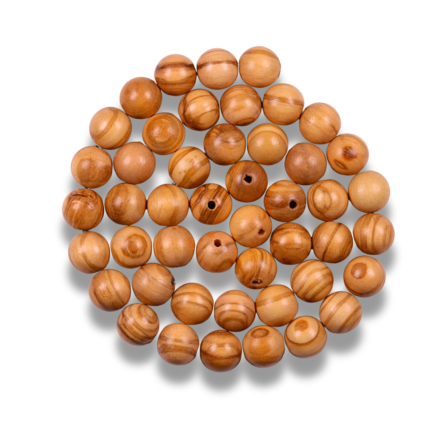 Large Olive Wood Round Beads