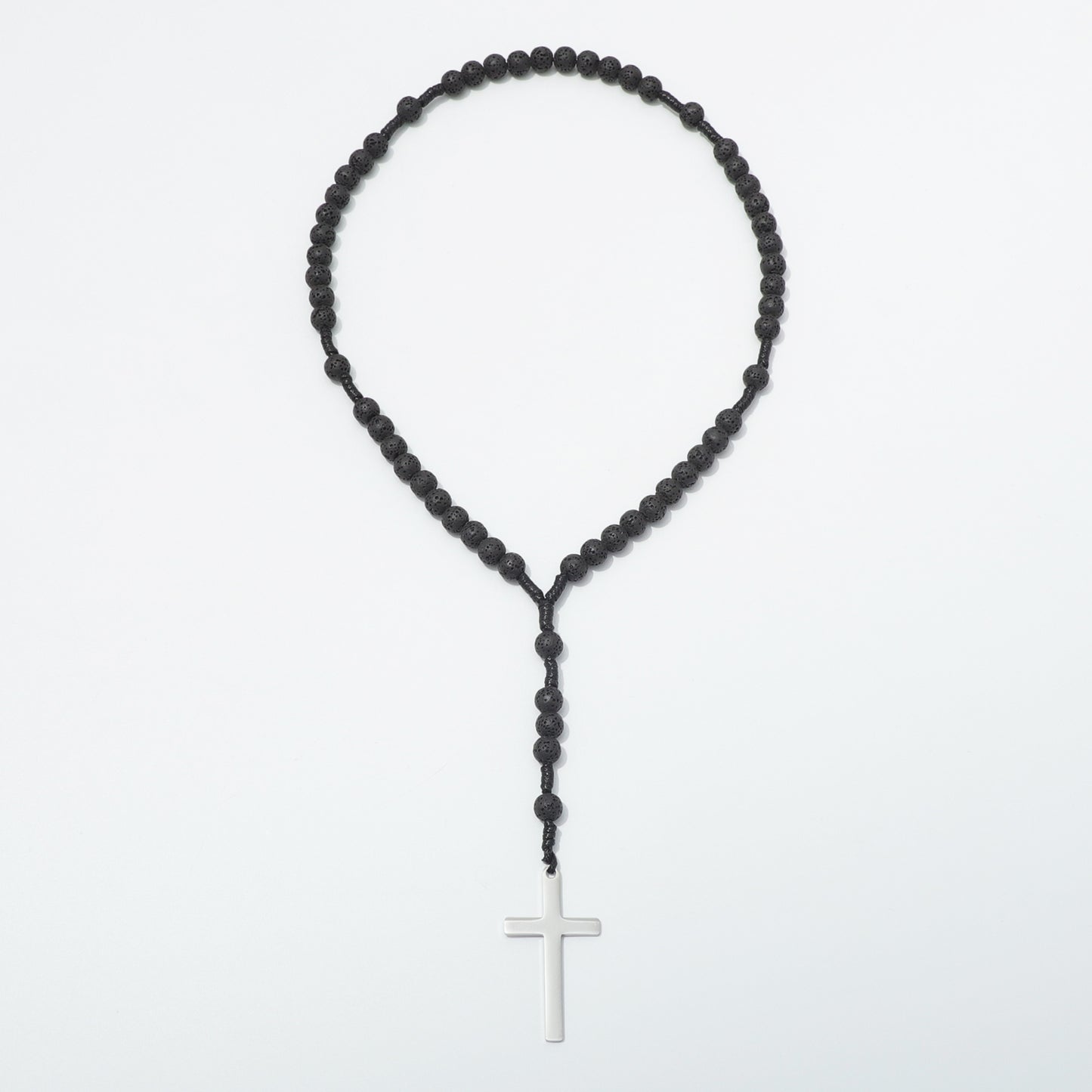 Lava Stone Prayer Rosary Full Length