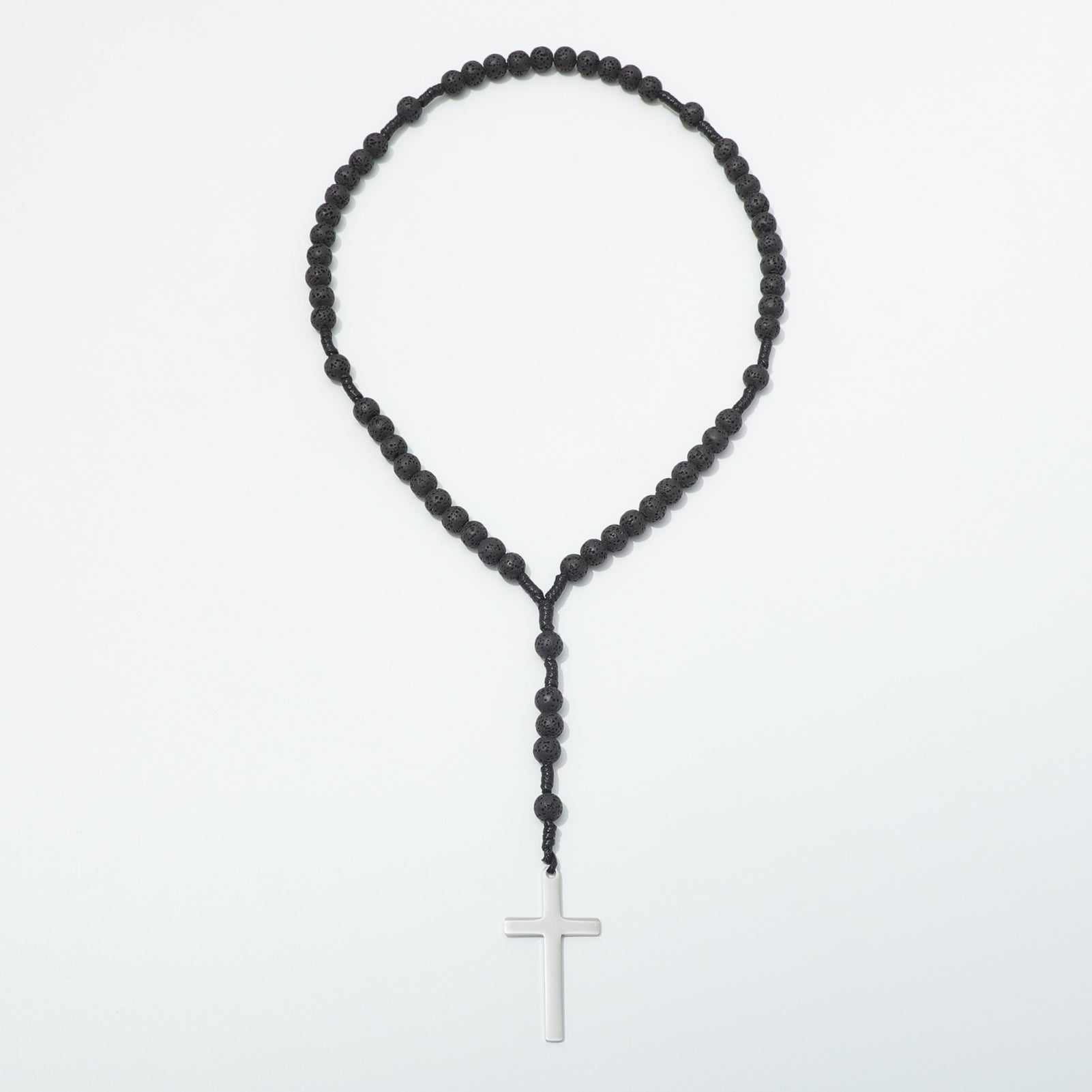 Lava Stone Prayer Rosary Full Length