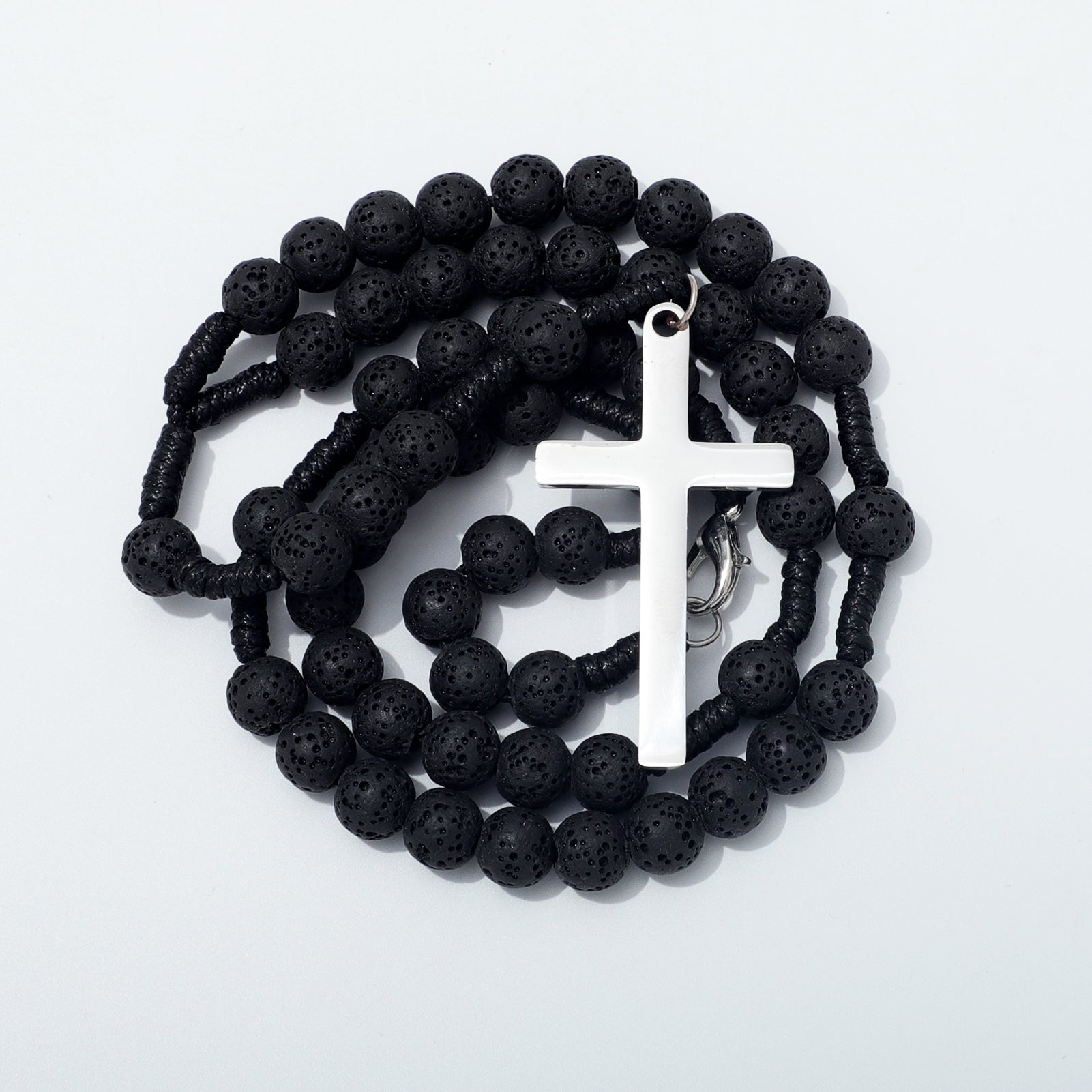 Lava Stone Rosary Coiled