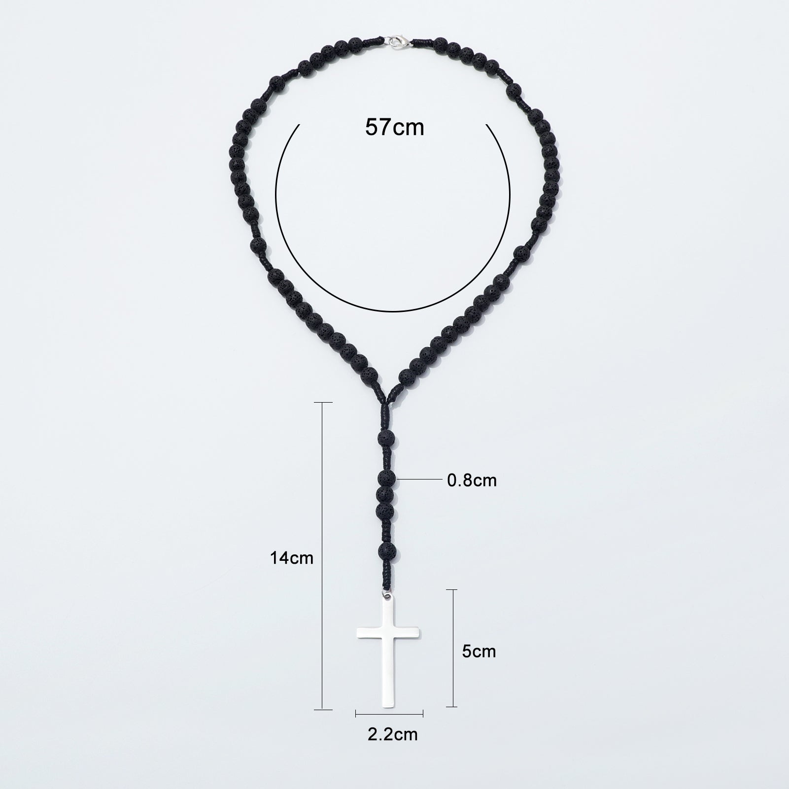 Lava Stone Rosary Measurements