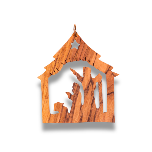 Nativity Olive Wood Ornament