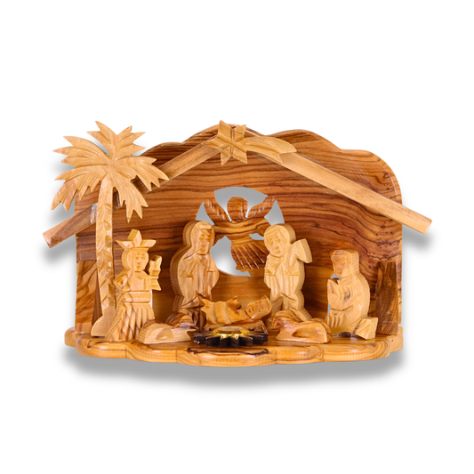 Angel Olive Wood Nativity Scene