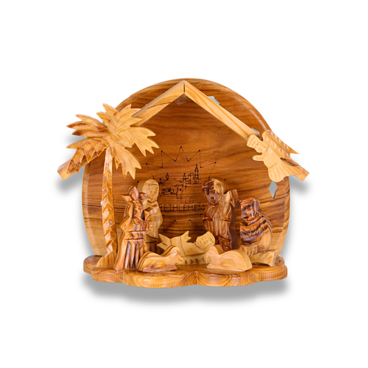 Holy Cave Olive Wood Nativity Scene