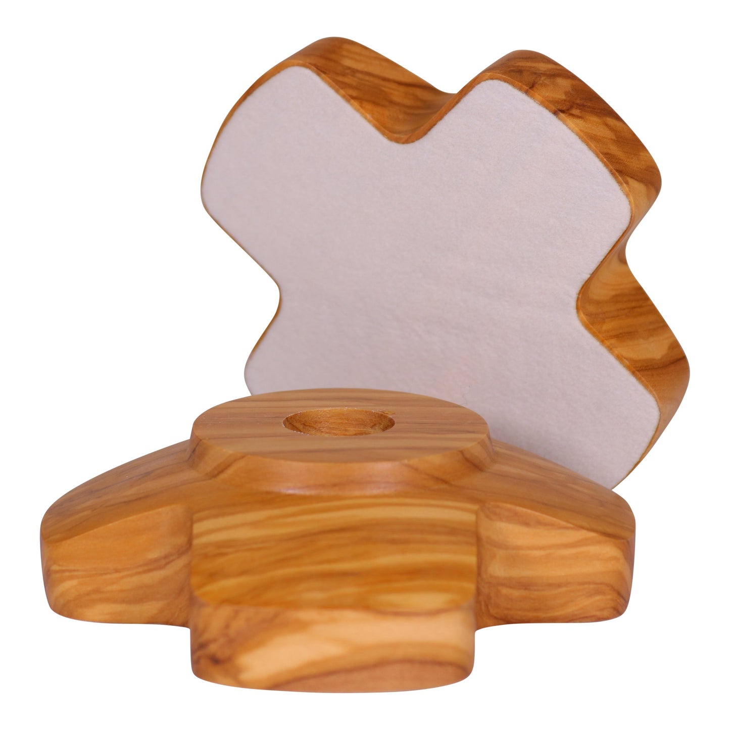 Olive Wood Candle Holder Bottom