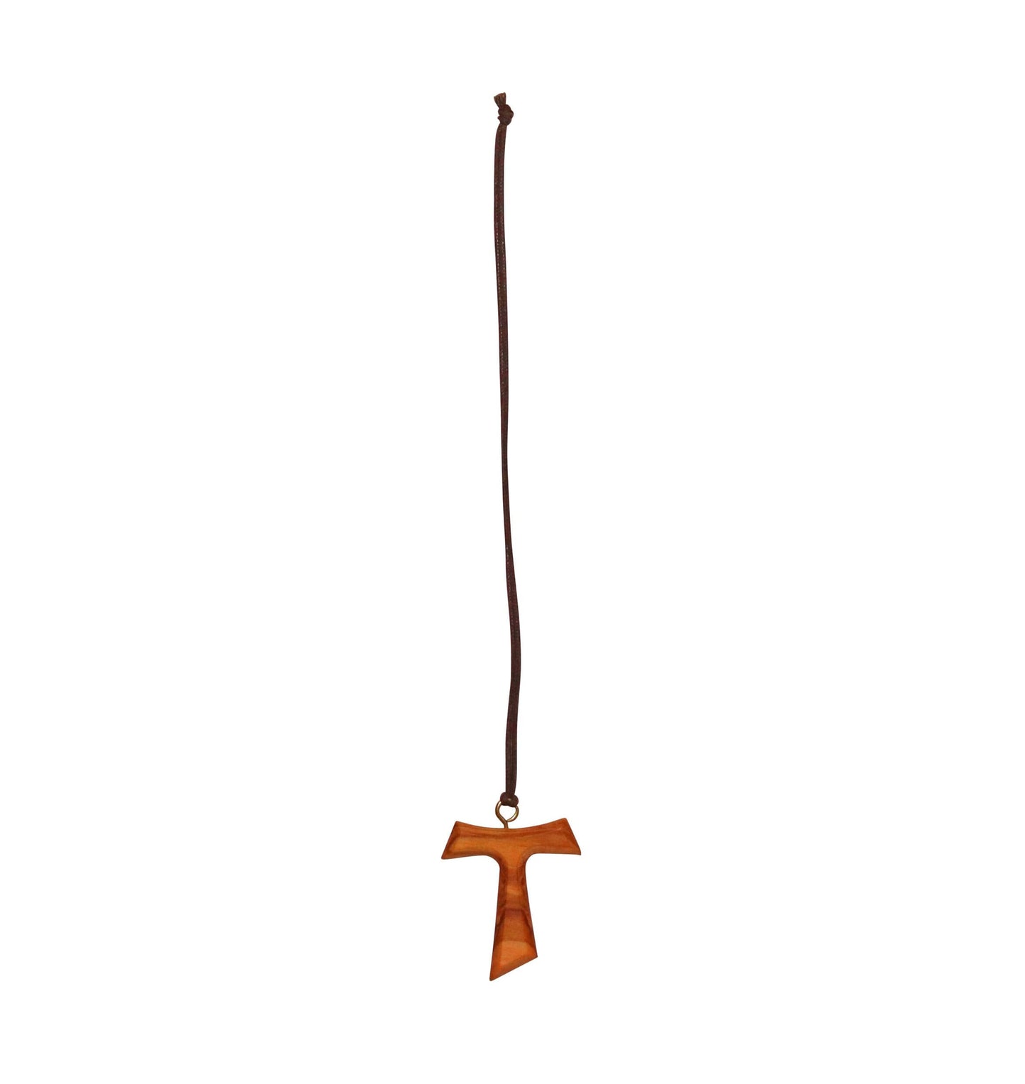 Peaceful Covenant Olive Wood Tau Cross Necklace With Cord