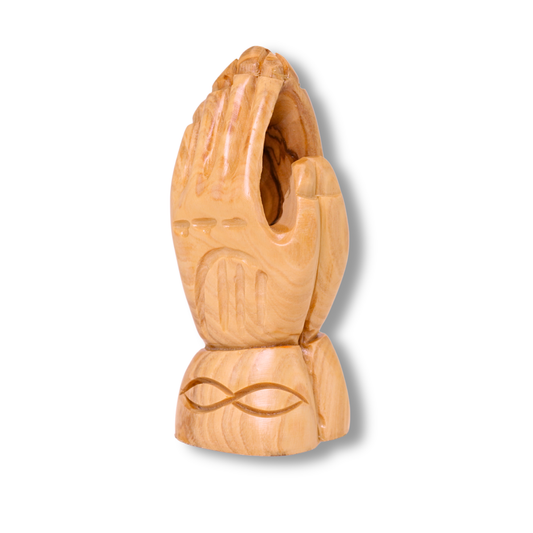 Olive Wood Praying Hands Statue