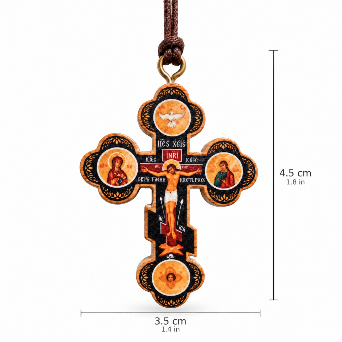 Russian Orthodox Icon Cross Necklace