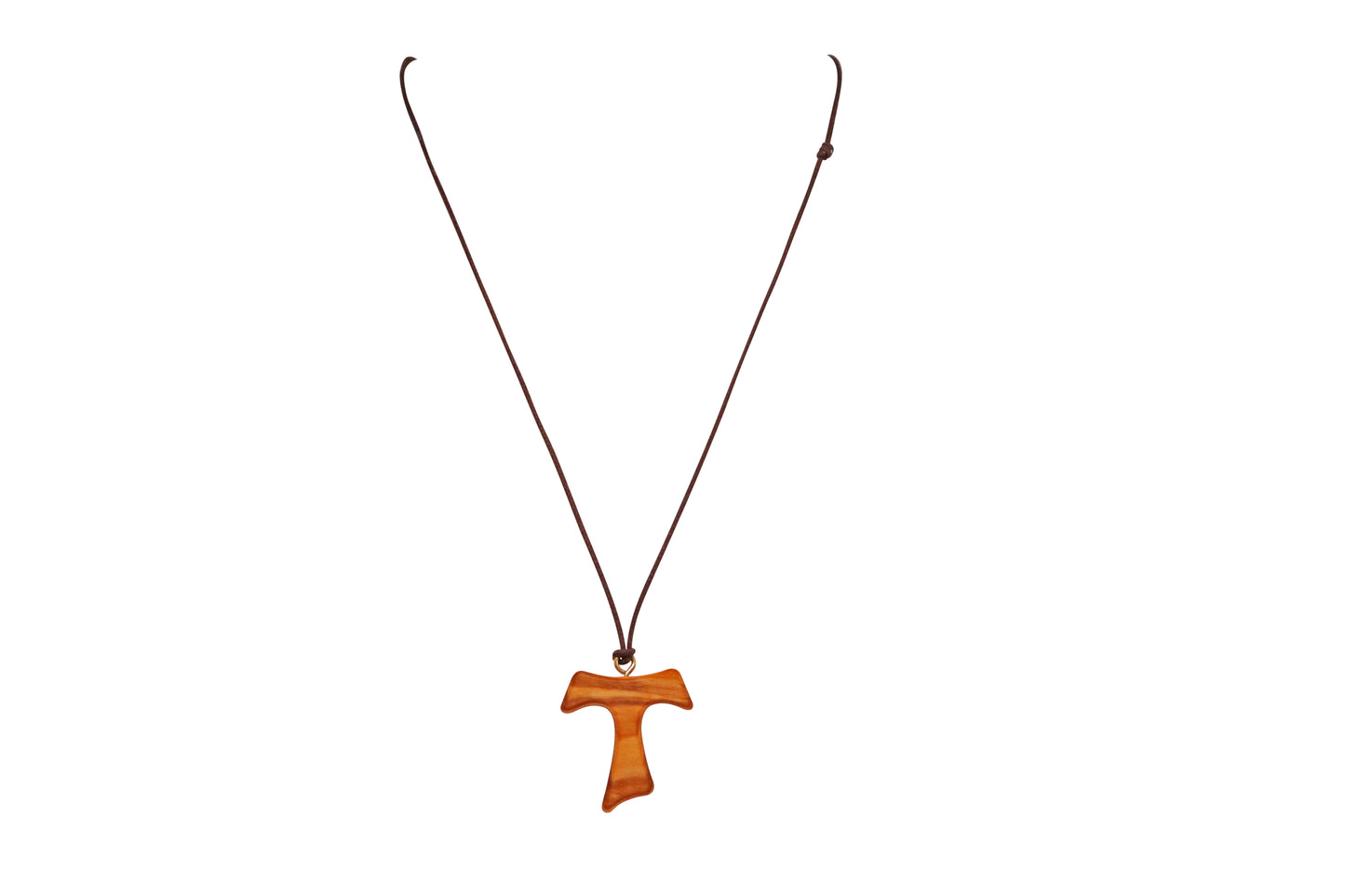 "Sacred Tau" Olive Wood Cross Pendant