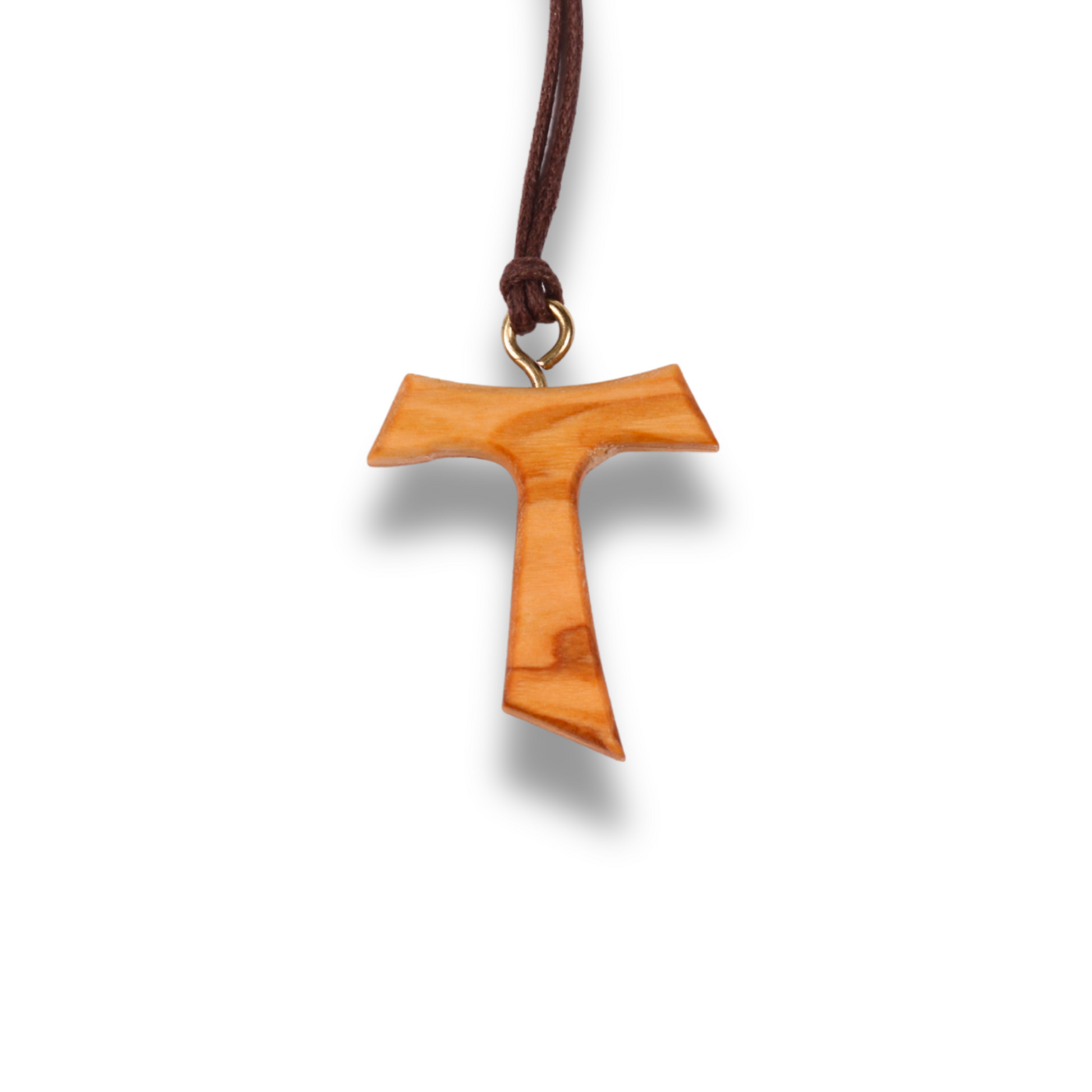 Tau Vita Olive Wood Cross Necklace Close Up