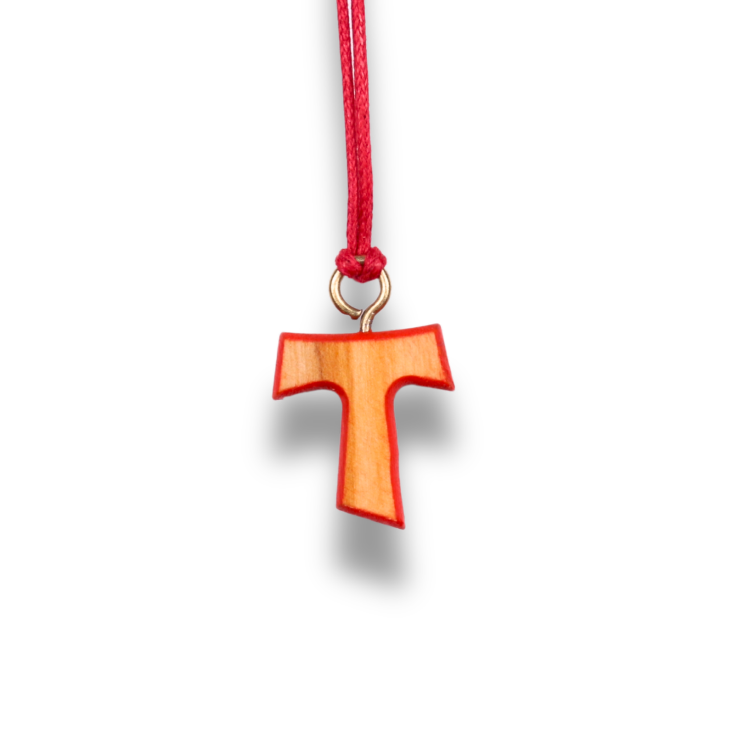 Tau of Love Olive Wood Cross Necklace