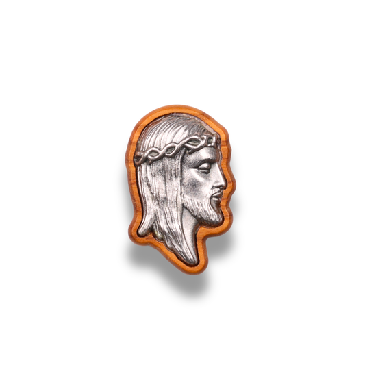 Visage of Jesus Olive Wood Magnet