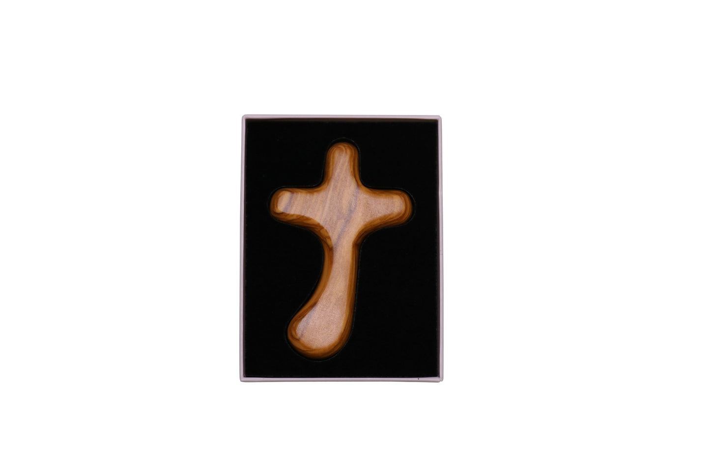 Pocket & Holding Curvy Cross In Gift Box Alone