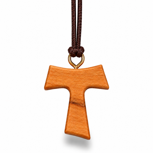Collier classique avec croix franciscaine en Tau