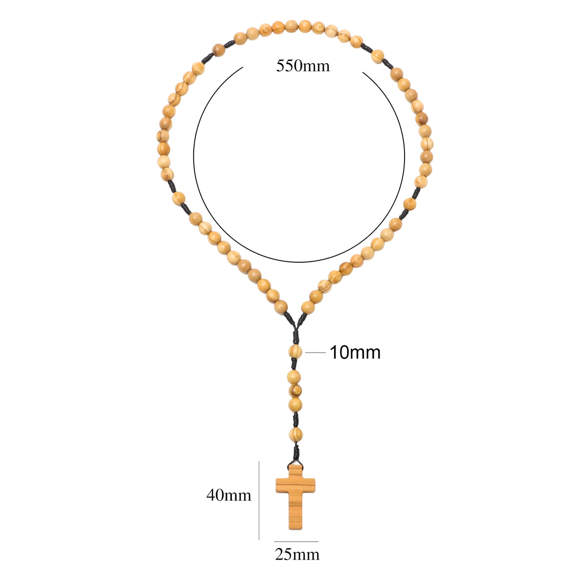 Classic Olive Wood Five-Decade Rosary