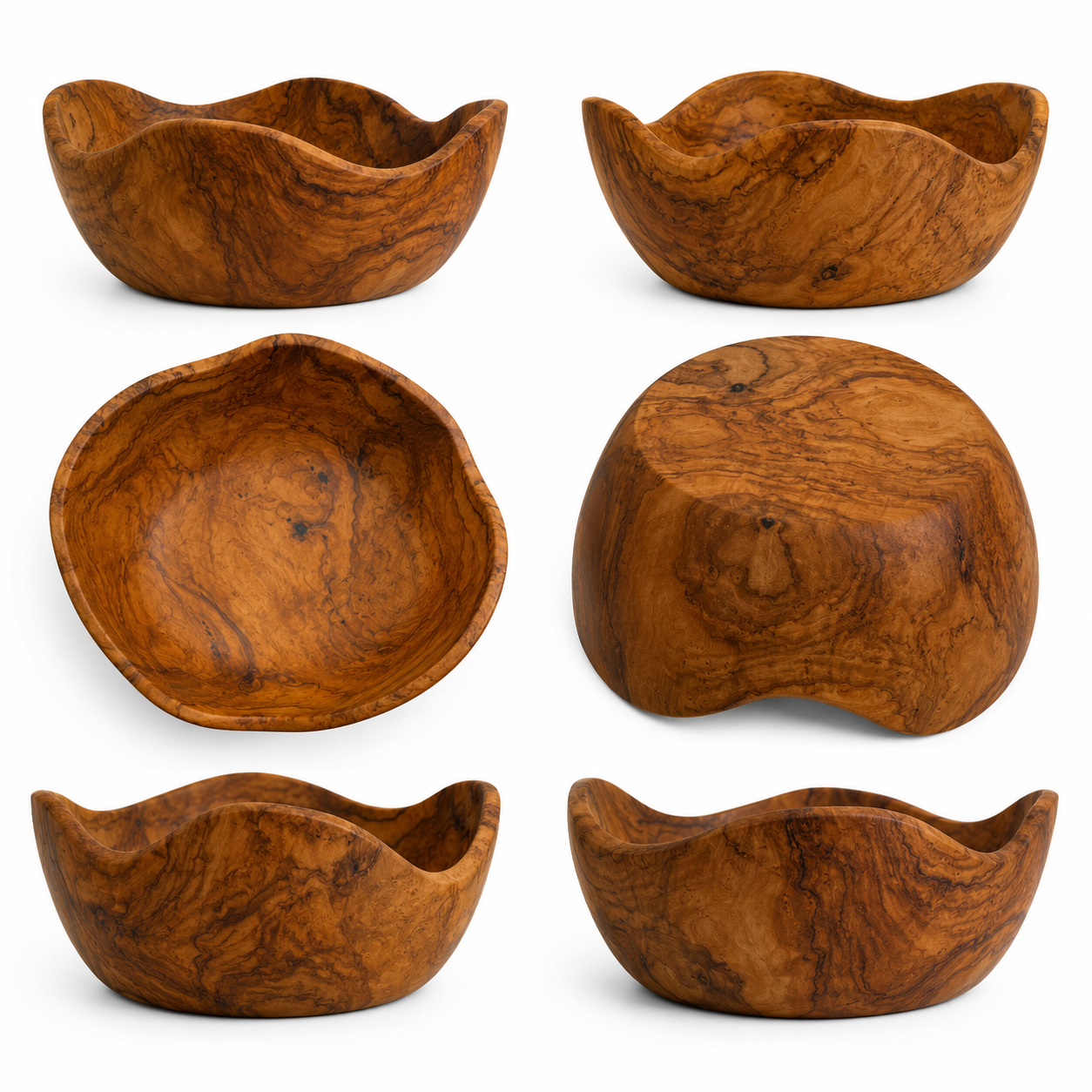 Large Olive Wood Centerpiece Bowl