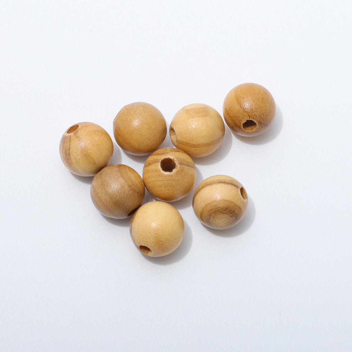 Round olive wood beads
