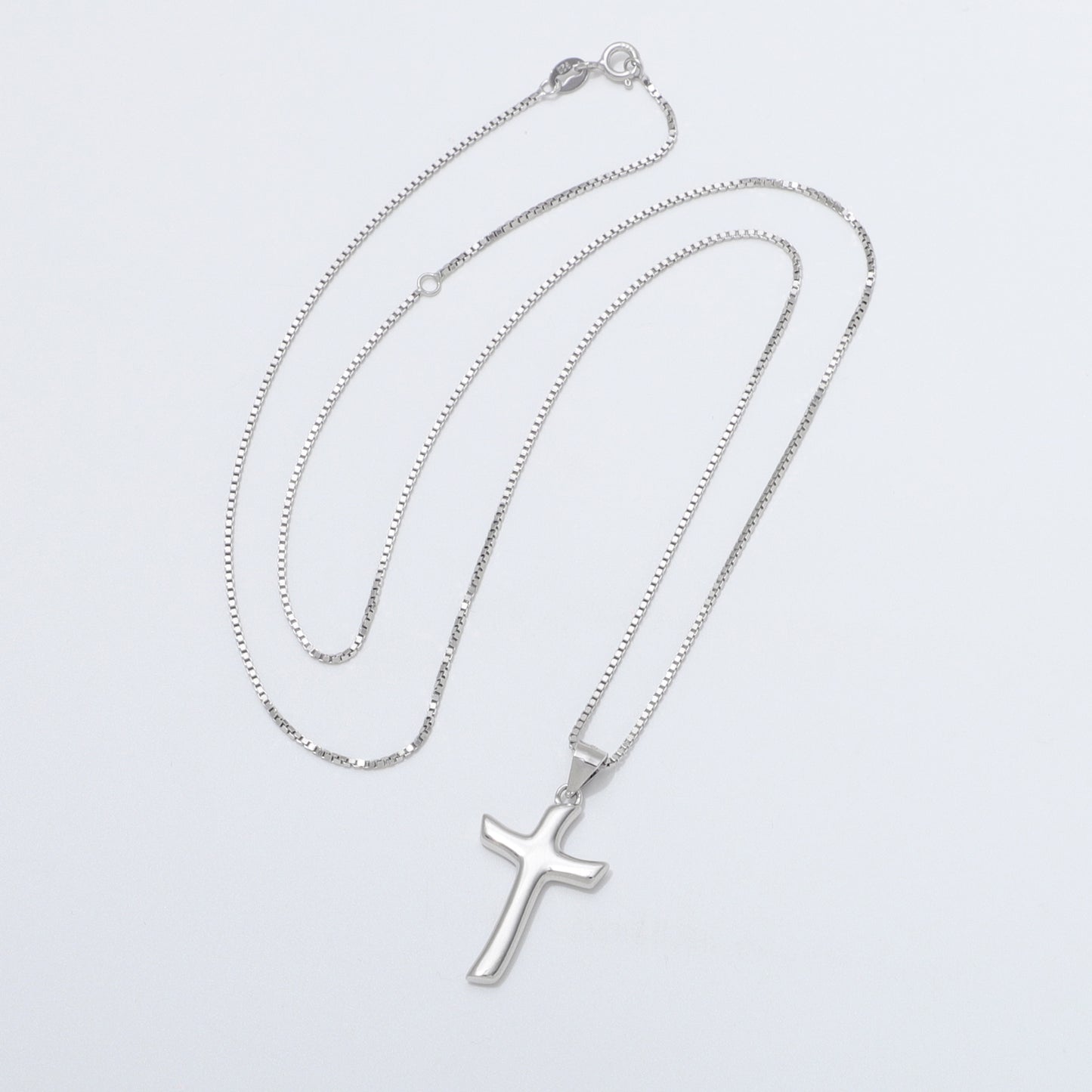 925 Sterling Silver Flow Cross Necklace
