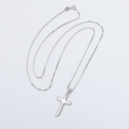 925 Sterling Silver Flow Cross Necklace