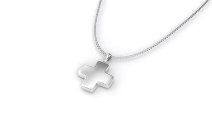 925 Sterling Silver Harmony Cross Necklace At An Angle