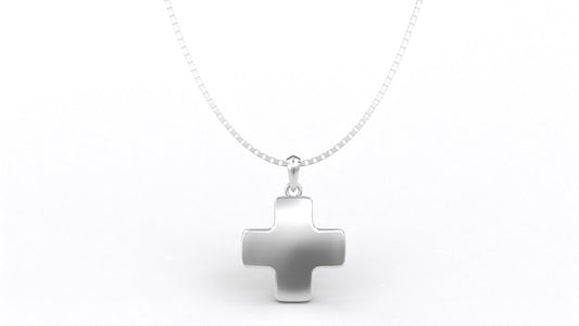 925 Sterling Silver Harmony Cross Necklace Close Up