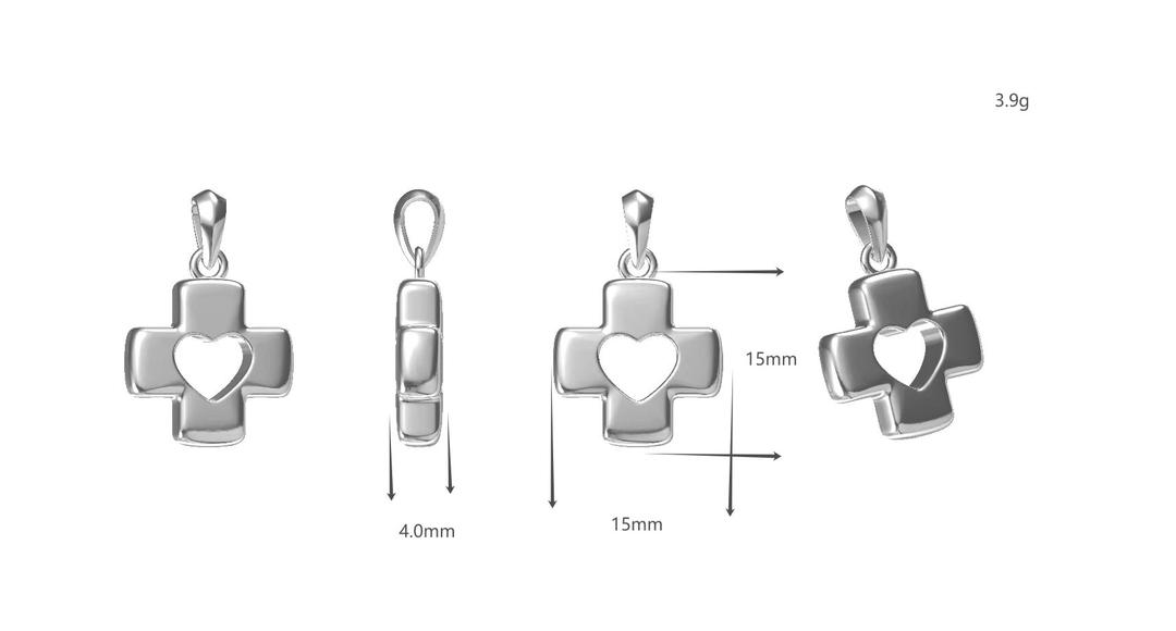 Ahavah Sterling Silver Necklace Measurements