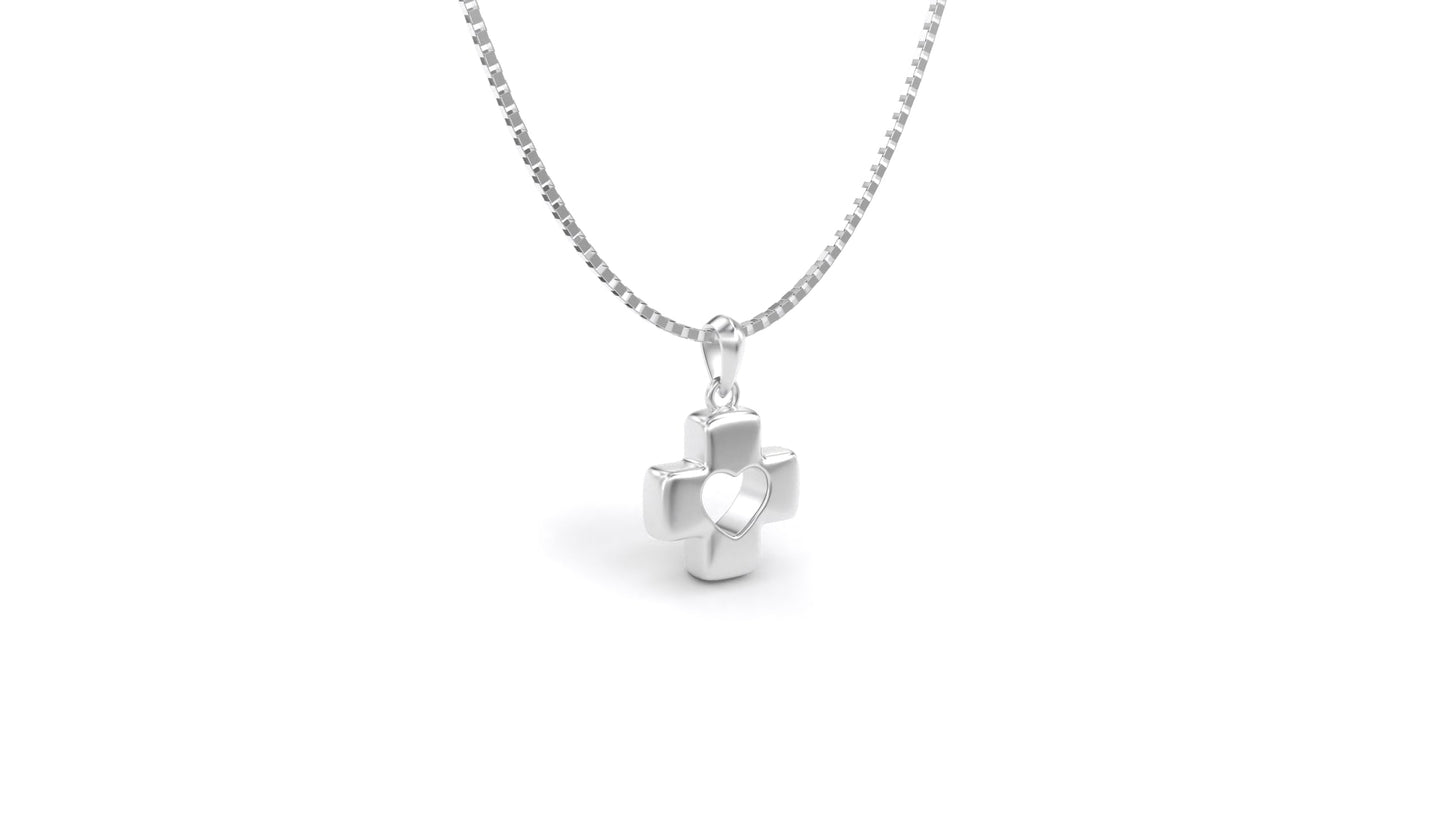 Ahavah Sterling Silver Necklace Side View