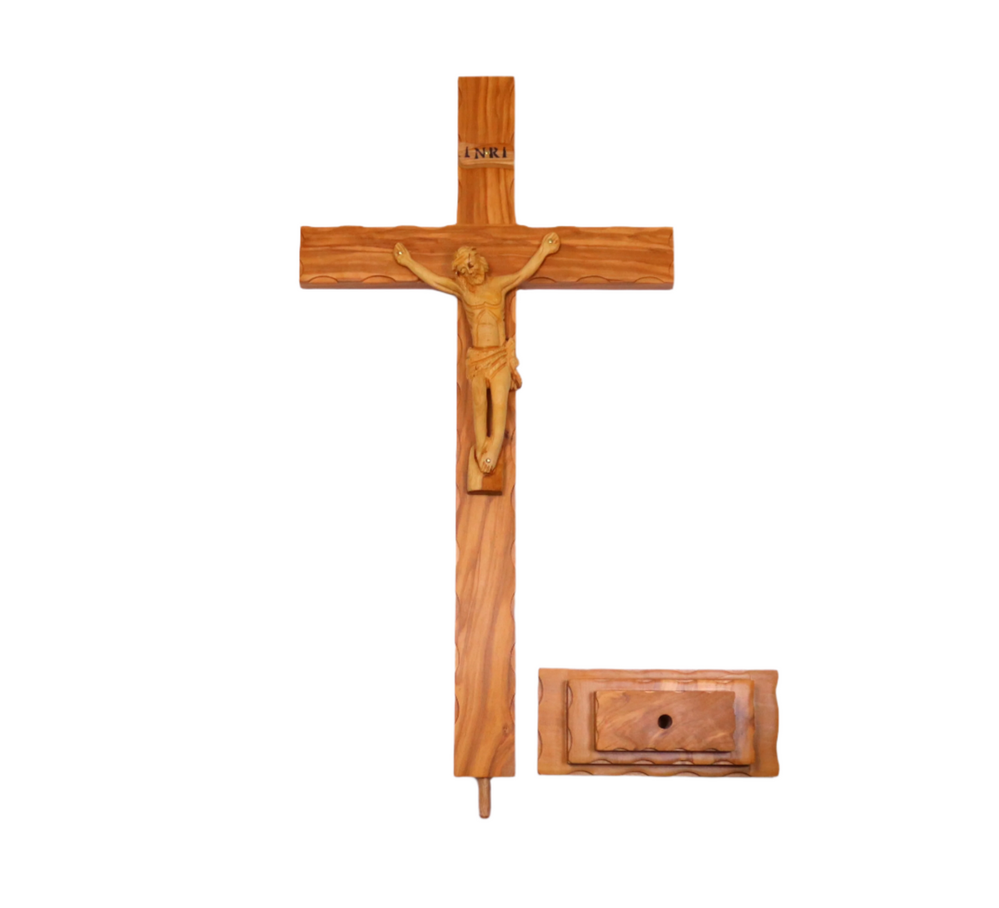 Altar Olive Wood Crucifix With Stand