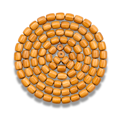 Barrel Shaped Olive Wood Beads