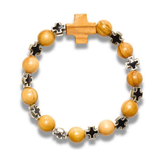 Beaded Colored Cross Bracelet - NazarethFairTrade