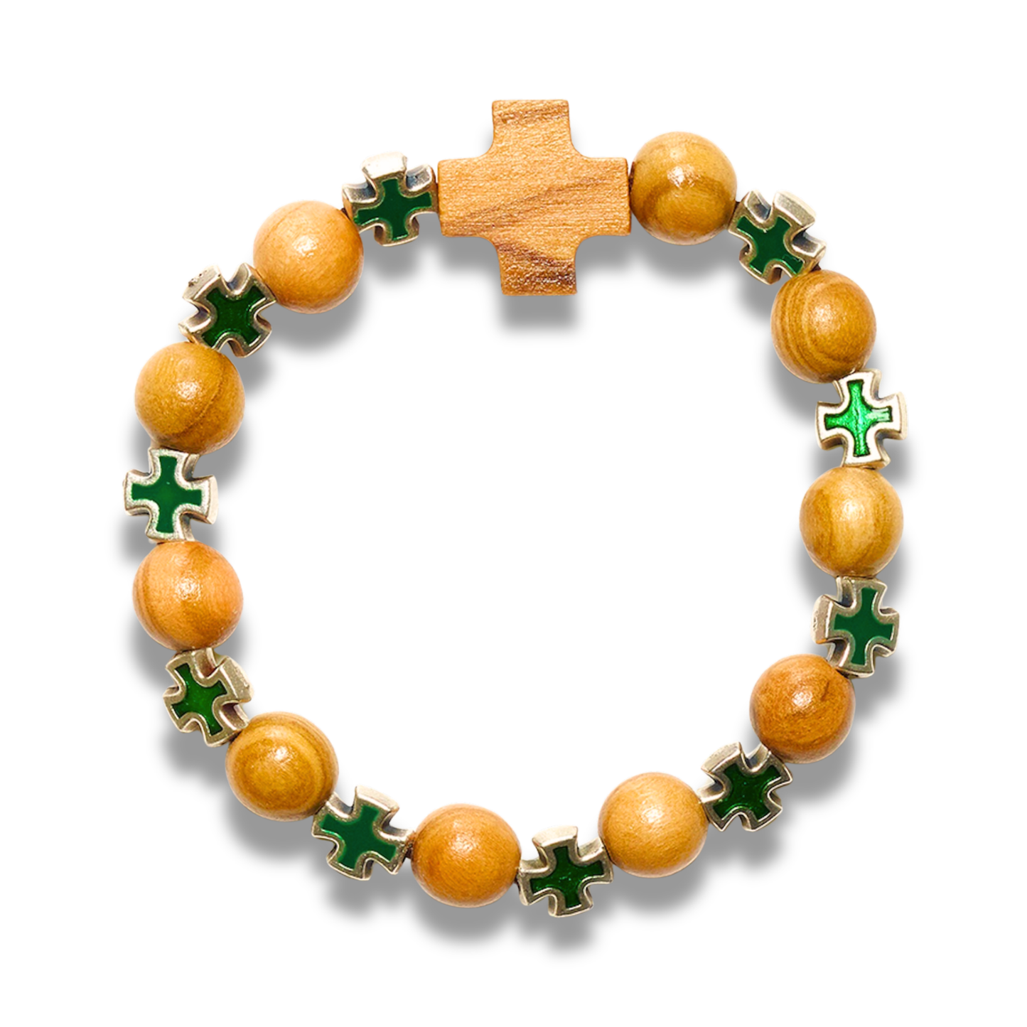 Beaded Colored Cross Bracelet