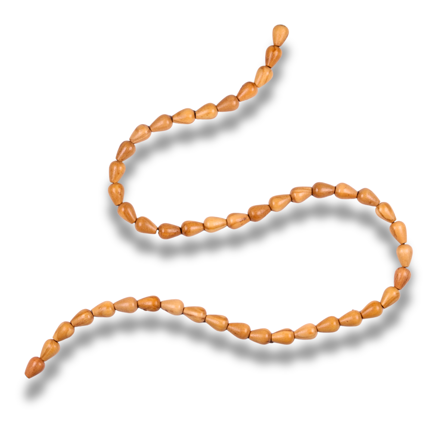 Cone-Shaped Olive Wood Beads Necklace