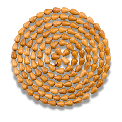 Cone-Shaped Olive wood Beads