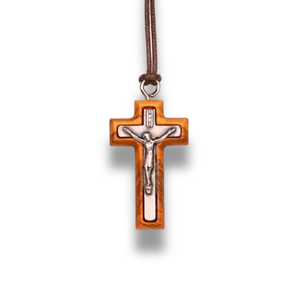 Covenant Olive Wood Cross Necklace