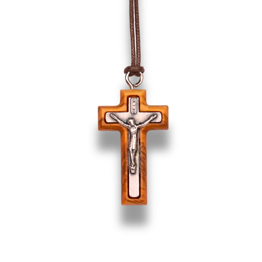 Covenant Olive Wood Cross Necklace