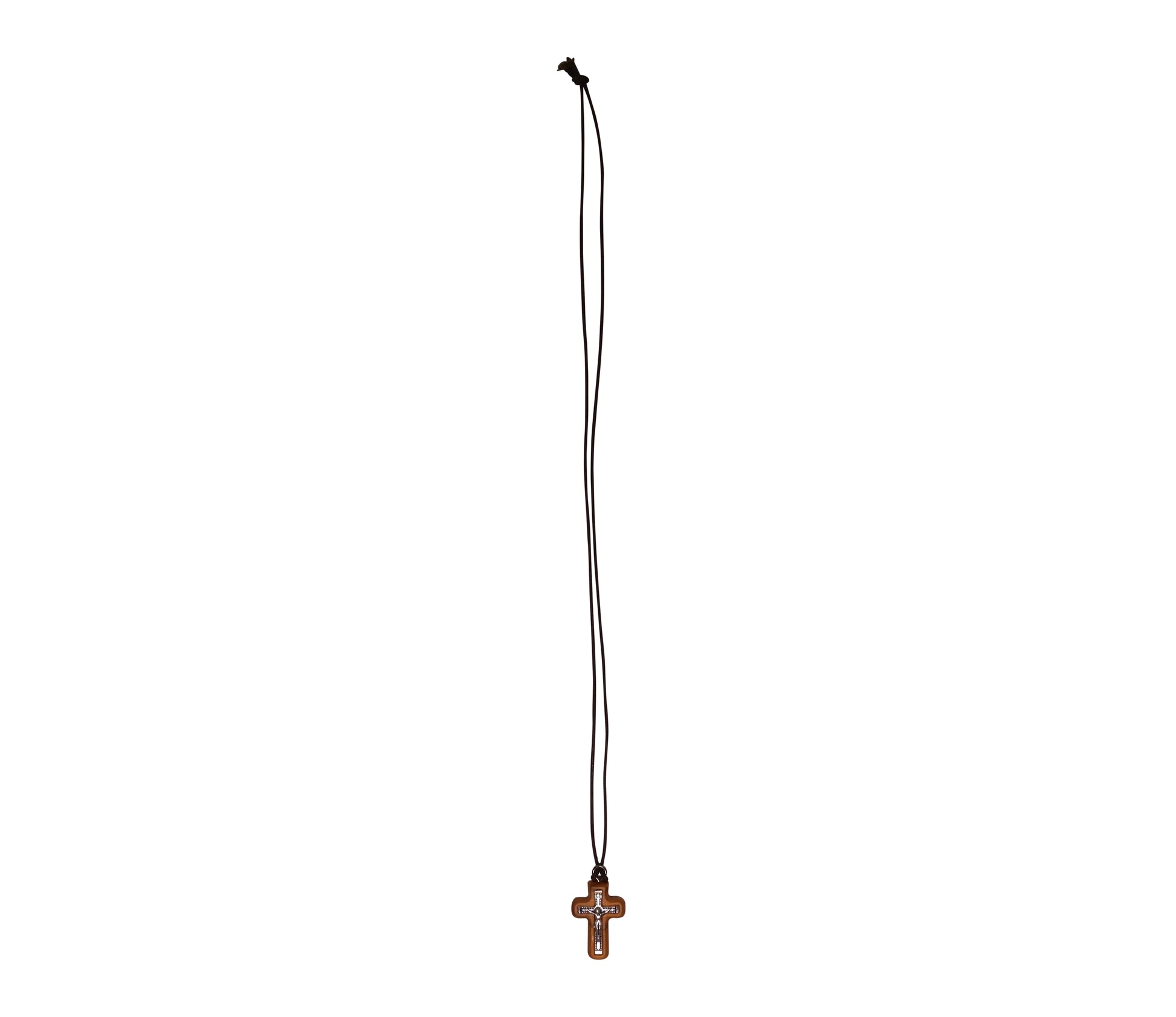 Divine Harmony Olive Wood Crucifix Necklace With Cord