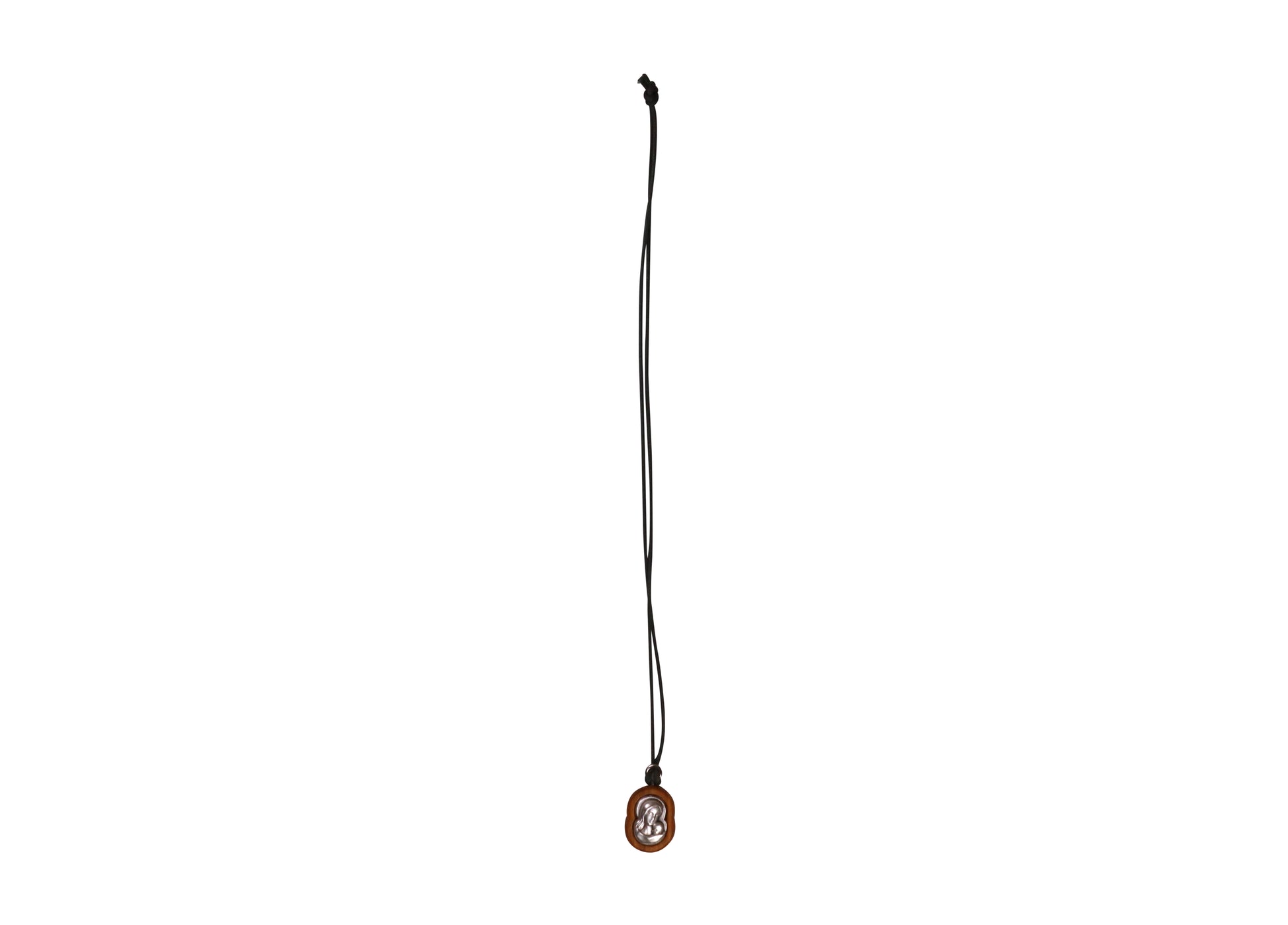 Eleousa Olive Wood Pendant Necklace With Cord