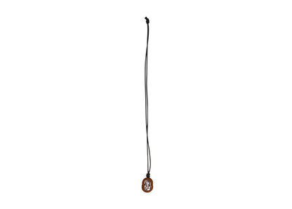 Eleousa Olive Wood Pendant Necklace With Cord