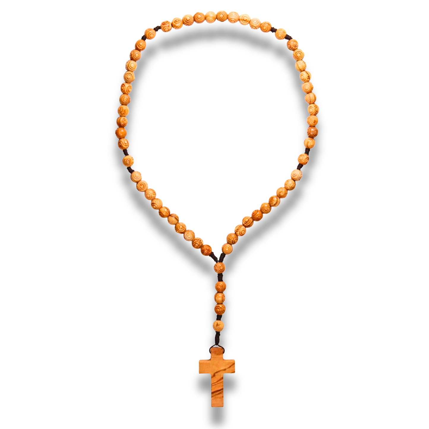 Engraved Olive Wood Prayer Rosary