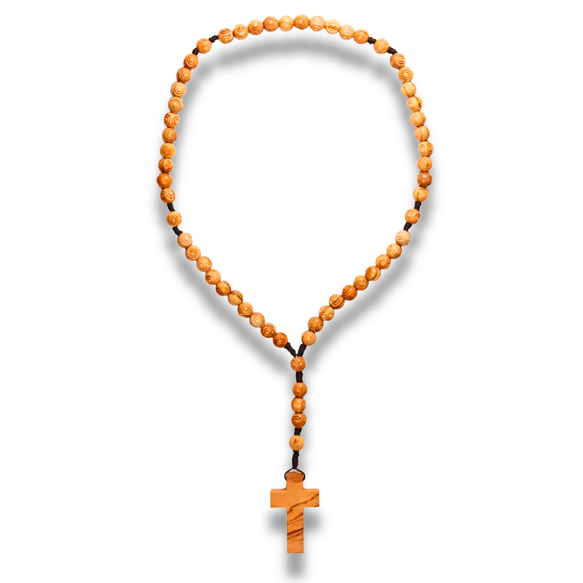 Engraved Olive Wood Prayer Rosary