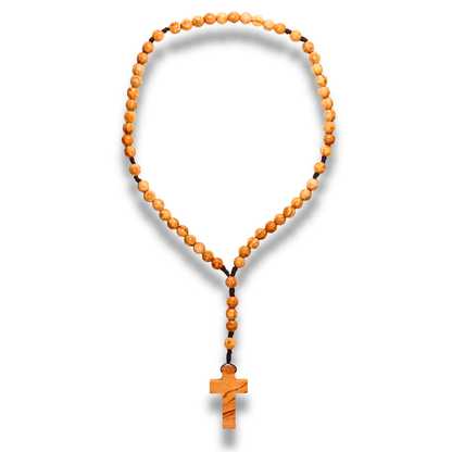 Engraved Olive Wood Prayer Rosary